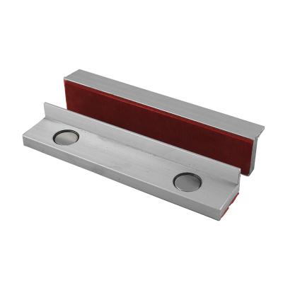 Neutral aluminium vice jaws set 125 mm with fiber cover with neodymium magnets